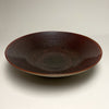 Tomato red shallow bowl