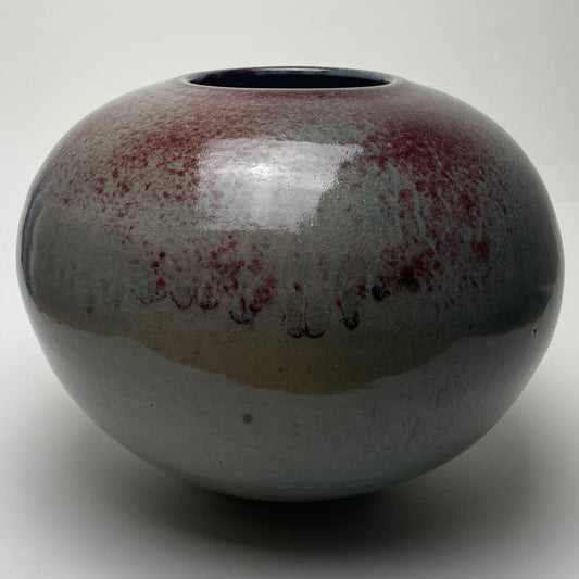 Copper red glazed vessel