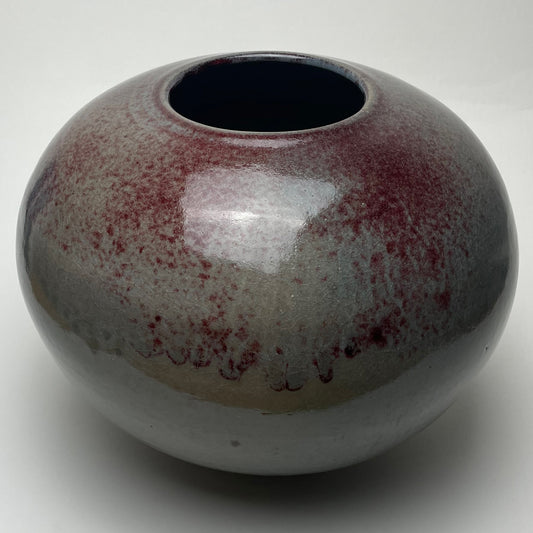 Copper red glazed vessel