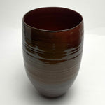 @aitkenceramics 
Tomato red glazed ceramic vase, reduction fired stoneware clay. 

H265 W180